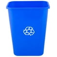 thumbnail image 1 of TableTop King 41 Qt. / 10 Gallon Blue Rectangular Recycling Wastebasket, 1 of 4