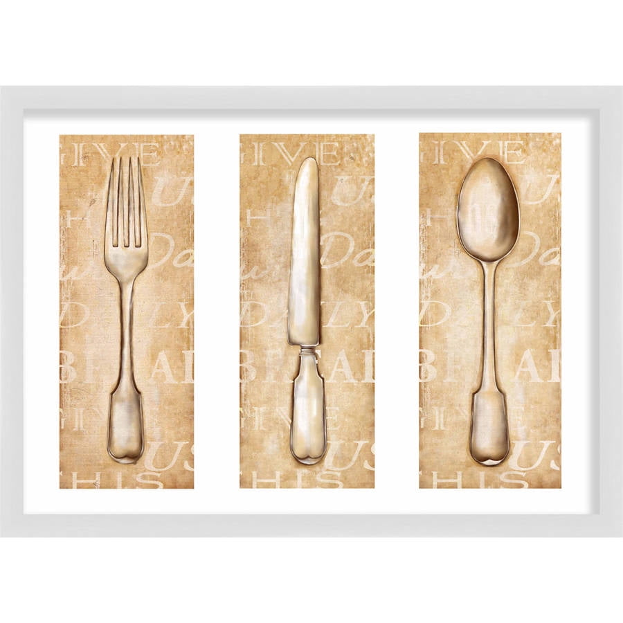 Living 31, Classic Spoon, Fork & Knife, 20 x 14.5 WALL ART Walmart