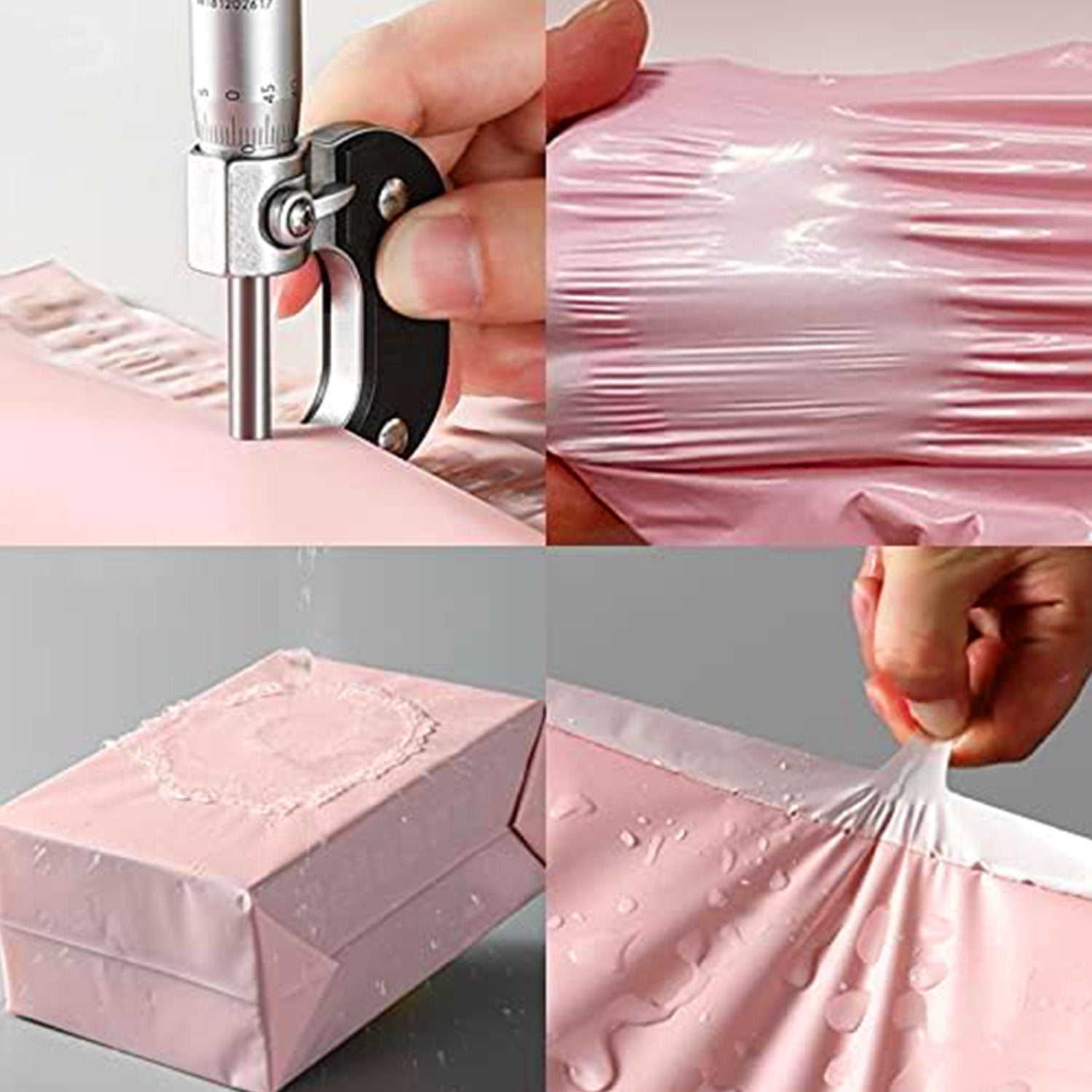 100Pcs Large Poly Mailers, 19 x 24 inch Pink Waterproof and Tear-Proof Self Adhesive Large Shipping Bags, Strong Thick Mailing Bags for Clothing, Small Business
