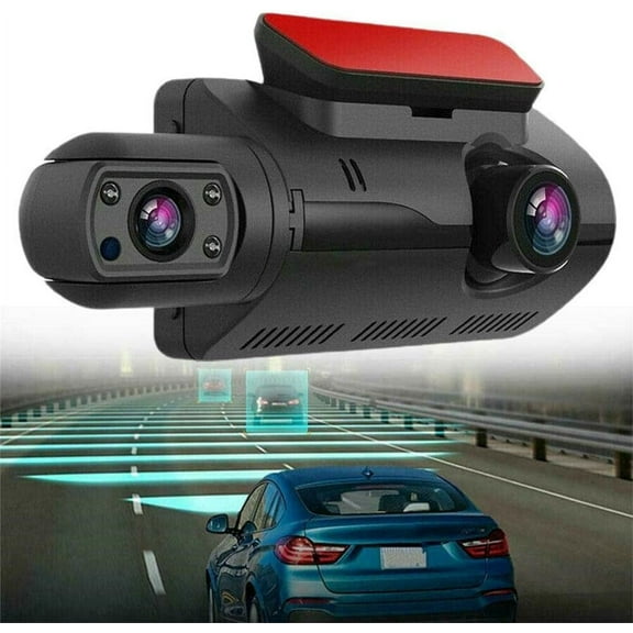 1080P Dual Lens Car DVR Dash Cam Video Recorder - 3-inch Tft Screen G-Sensor Car Recorder Spy Front and Back/Inside Camera - Motion Detection Car Electronics