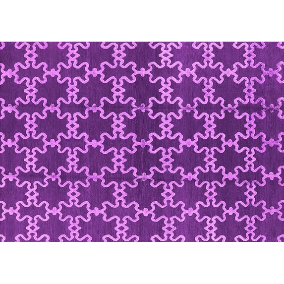 Ahgly Company Indoor Rectangle Oriental Pink Industrial Area Rugs, 2' x 4'