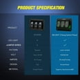 thumbnail image 5 of Nilight 3 Gang Rocker Switch Panel Aluminum 5 Pin on off Toggle Switch Panel Led Light Bar Switch SPST 12V-24V Green Switches for Marine Boats,Cars,ATVs,UTVs, 5 of 6