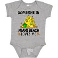 thumbnail image 3 of Inktastic Someone in Miami Beach Loves Me Boys or Girls Baby Bodysuit, 3 of 5