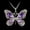 Purple, variant on Vintage Multicolor Butterfly Necklace Bohemian Multicolor Enamel Butterfly Necklace Rhinestone Butterfly Pendant Necklace Chain Enamel Ethnic Costume Jewelry for Women