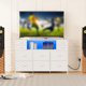 thumbnail image 1 of Yeshouse Cómoda de tela con 10 cajones y luces LED, estación de carga, estantes abiertos y cubierta de madera, mueble para TV de 40 a 55", ideal para dormitorio, sala y pasillo, 1 of 8