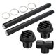 thumbnail image 1 of 75mm Car Heating Pipe Duct T Piece Warm Air Outlet Vent Hose Clips Set, 1 of 3