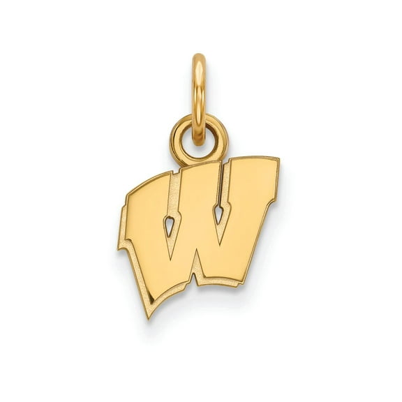 10k Gold LogoArt University of Wisconsin Letter W Extra Small Pendant Q1Y001UWI