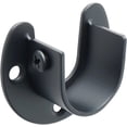 thumbnail image 4 of Support de Tringle à Rideaux Douilles en Forme de U Support Tringle Penderie Extrémité de Tige de Penderie pour Rideau ou Armoire, Noir Mat en Acier Inoxydable, 28 mm, 2 Pcs, EFL8001UB-2P, 4 of 5
