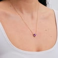 thumbnail image 4 of LuckyLy Collares para Mujer Oro 14k con Piedras Naturales, Acero Inoxidable Baño Oro 14k, Cadena y Dije – Joyería ideal como Regalos para Mujer San Valentín y Regalos para Mamá violeta Unitalla, 4 of 7
