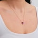 thumbnail image 4 of LuckyLy Collares para Mujer Oro 14k con Piedras Naturales, Acero Inoxidable Baño Oro 14k, Cadena y Dije – Joyería ideal como Regalos para Mujer San Valentín y Regalos para Mamá violeta Unitalla, 4 of 7