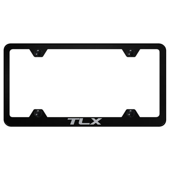 Acura TLX Laser Etched Logo Wide Body License Plate Frame (Black)