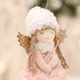thumbnail image 3 of Pink Lace Skirt Plush Cute Angel Girl Doll Handmade Crafts Pendant Christmas Tree Hanging Ornaments New Year 2022 Xmas Gift Toy, 3 of 5