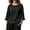 02# Black, variant on Plus Size Women Linen Tops for Cotton Loose Fit Blouse Side Drawstring Ruffle Sleeve Top Summer Casual Beach Vacation Tunic Flowy Boho Chic S-2XL