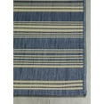 thumbnail image 2 of FH Home Outdoor Rug - Waterproof Easy to Clean Stain Resistant - Patio Indoor Outdoor Porch Deck Balcony Entryway - Striped Coastal - Newport - Blue - 5ft 2in x 7ft 6in, 2 of 5