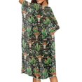 thumbnail image 5 of SCRAWLGOD Cow Skull Cactus Print Women's Swimsuit Coverup Casual Soft Beach Cover Up Flower Aztec Print Quick Dry Breathable Bathing Suit Cover Up, 5 of 6