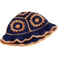thumbnail image 3 of CoCopeaunts Women Bucket Hat Knit Beanie Hat Crochet Handwoven Foldable Winter Warm Fisherman Hat Handmade Flower Beanie Cap, 3 of 8