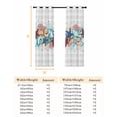 thumbnail image 6 of Fsddascl Summer Starfish Blackout Curtains for Bedroom/Living Room, Thermal Insulated Kitchen Curtains, Blue Coral Beach Couch Coastal Grey Plaid Grommet Darkening Window Treatment Drapes 27.5"x39"x2, 6 of 6