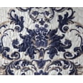 thumbnail image 4 of Chezmoi Collection Chloris 3-Piece Pre-Washed Medallion Quilt Set, Printed Floral Microfiber Navy Blue Taupe Light Ivory Bedspread, King, 4 of 8