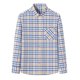 thumbnail image 1 of Blusa y camisa de manga larga con cuello vuelto para hombre, estampada, informal, formal, con solapa, de poliéster, 1 of 4