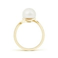 thumbnail image 2 of ANGARA Freshwater Cultured Pearl Solitaire Bypass Ring in 14K Yellow Gold for Women | June Birthstone, Birthday, Anniversary, Jewelry Gift for Women | Pearl Ring, 2 of 7