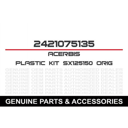 Acerbis White/Orange Complete Plastic Body Kit (2421075135)