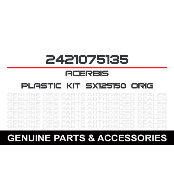 Acerbis White/Orange Complete Plastic Body Kit (2421075135)