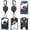 2 Holders and 2 Badge Reels (Black # 02), variant on Badge Holder Retractable Clip Heavy Duty Carabiner Badge Reel Keychain with Lanyard ID Cards Holder Cool Tactical ID Holder