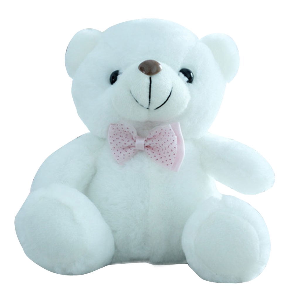 MesaSe 20cm LED Soft Stuffed Plush Luminous Teddy Bear Doll Colorful Glowing Animal Toys Children Kids Gifts