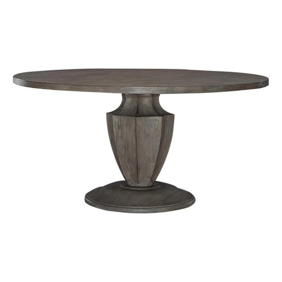 Bowery Hill Traditional Wood Pedestal Table Set - Havana Brown Finish