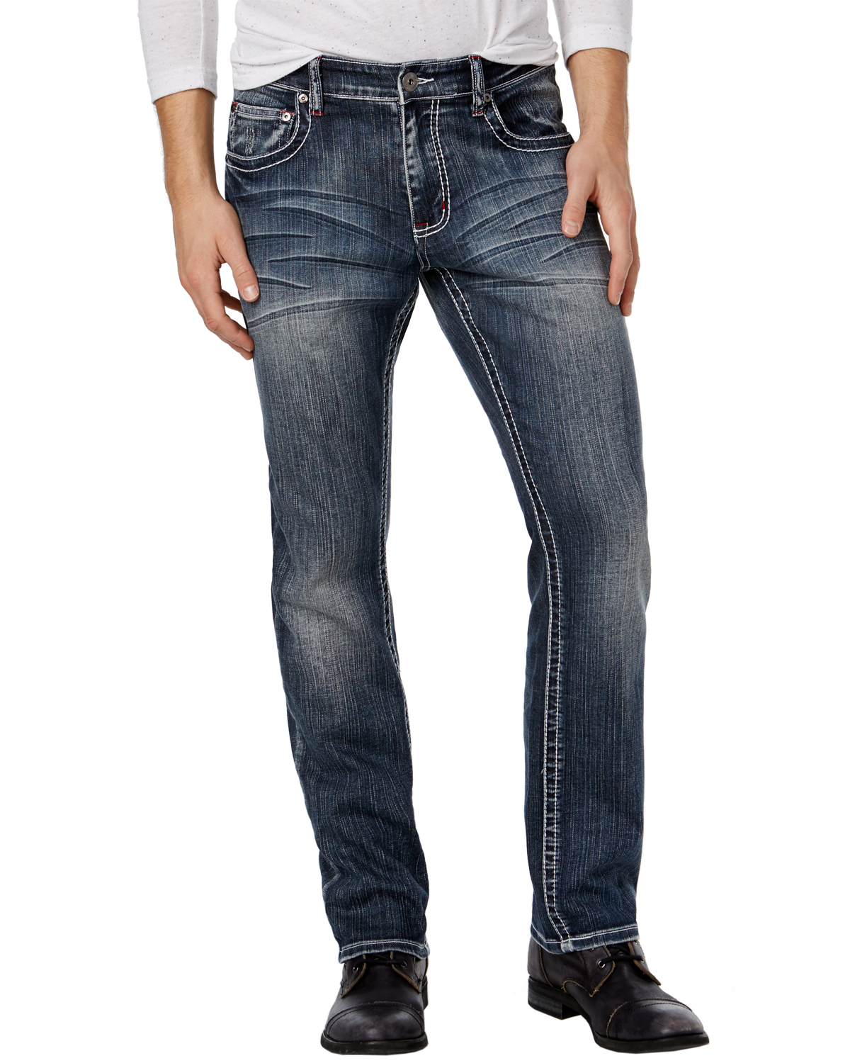 I-N-C Mens Slim Fit Straight Leg Jeans 