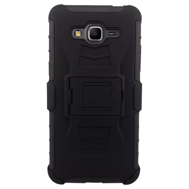 Funda Uso Rudo Clip 360 Para Samsung Grand Prime Más 2 Micas De Cristal