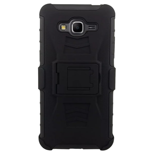 Funda Uso Rudo Clip 360 Para Samsung Grand Prime Más 2 Micas De Cristal