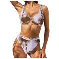 thumbnail image 1 of Bikini cómodo para mujer con estampado calado de dos piezas traje de baño conjunto de ropa de playa OAVQHLG3B Store  lin121212, 1 of 4