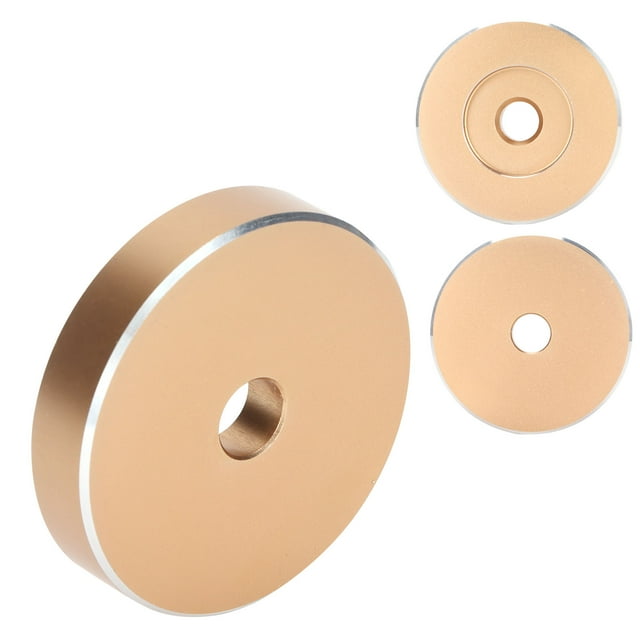 Record Turntable Adapter, 45 RPM Adapter Smoothly Played Reduced Pitch Swing Minimize The Eccentricity Stable Work For Most Big Hole Records Silver,Gold,Black