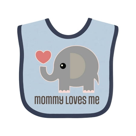 

Inktastic Mommy Loves Me Elephant Gift Baby Boy or Baby Girl Bib
