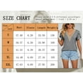 thumbnail image 2 of TEMOFON Women Tops Summer T-Shirts Casual Lace V Neck Petal Short Sleeve Tops Loose Fit Tunic Tops Dressy Ladies Tops Blouse Blue Gray, 2 of 4