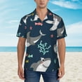 thumbnail image 4 of Haiem Friendly Smiling Sharks Printed Hawaiian Shirt for Men - Men’s Casual Beach Summer Shirts - Stretch Fabric with Modern Fit-X-Large, 4 of 9