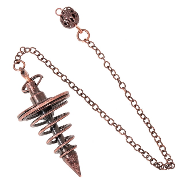 Colgante de cono en espiral de metal de bronce, colgante espiritual, colgante, colgante, colgante, joyería