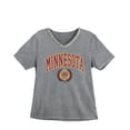 thumbnail image 5 of Women's Gameday Couture Gray Minnesota Golden Gophers Iconic Edge Rhinestone V-Neck T-Shirt, 5 of 7