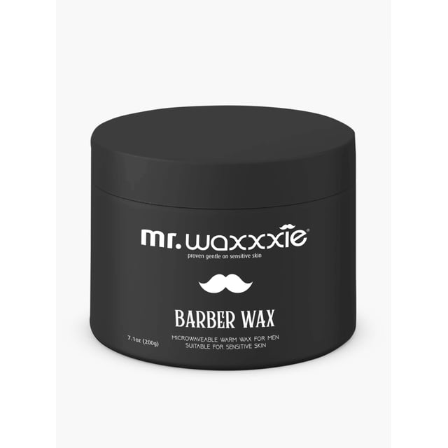 Waxxxie Mr Cera de barbero para microondas 6.7 fl oz - Cera depilatoria para barba para hombres para ordenar los bordes y eliminar los pelos sueltos