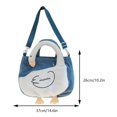thumbnail image 2 of Bolso informal para mujer con correa ajustable, bolso de viaje con dibujos animados de ganso (azul), 2 of 7
