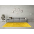 thumbnail image 3 of Ahgly Company Machine Washable Indoor Round Persian Yellow Traditional Area Rugs, 5' Round, 3 of 4