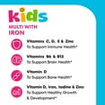 thumbnail image 5 of One A Day Kids Multivitamins Gummies with iron, & with Vitamin C, D, E, & Zinc for Immune Support, Cherry Flavor, 60 Count, 5 of 11