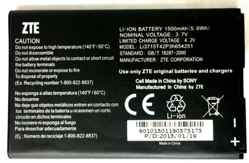 NEW ZTE D800 Li-ion Battery 3.7V 1500mAh Mobile Hotspot WiFi Router