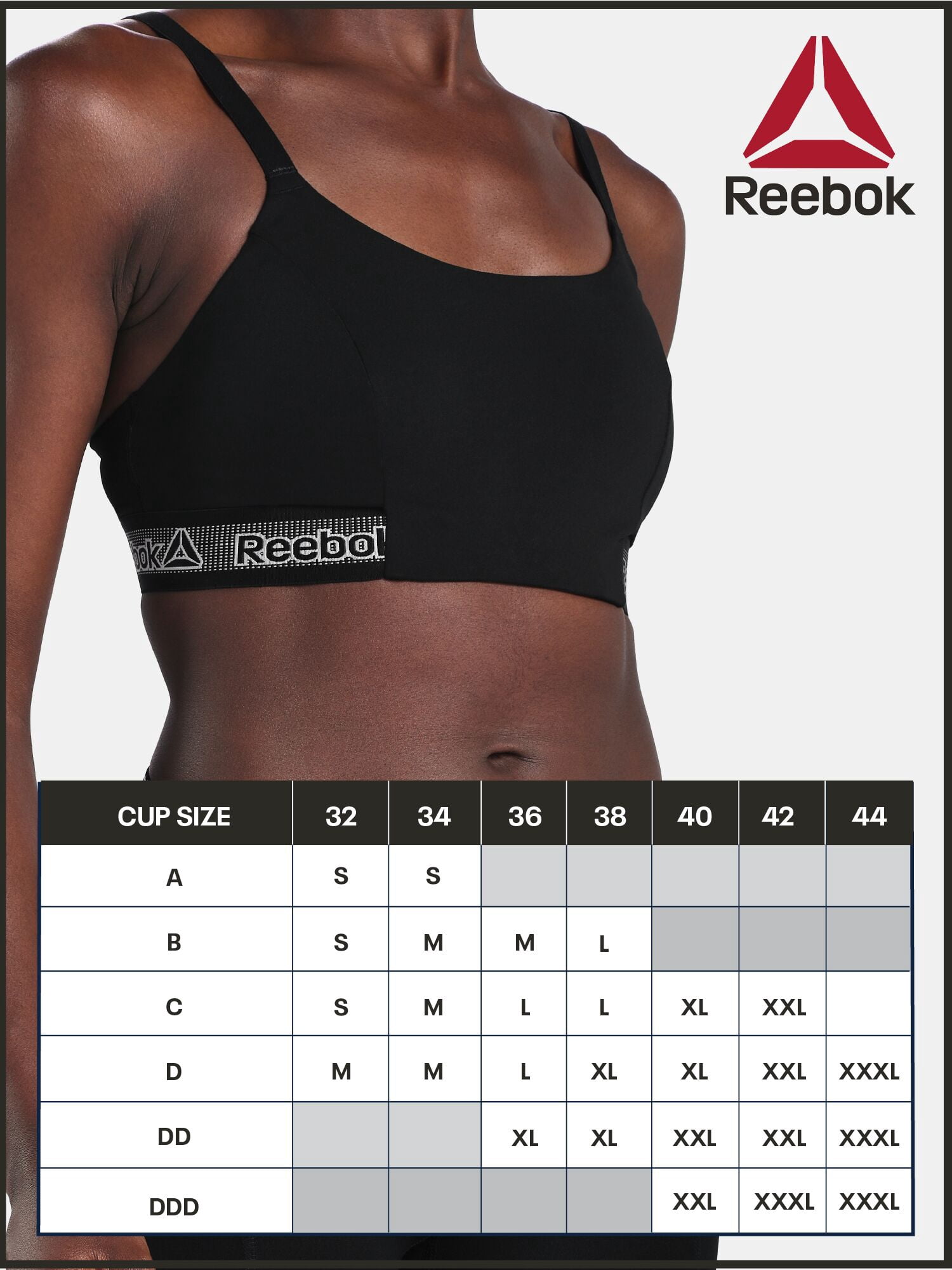 Reebok Women’s Pro-Series Medium Impact Sports Bra, Size S - 3XL