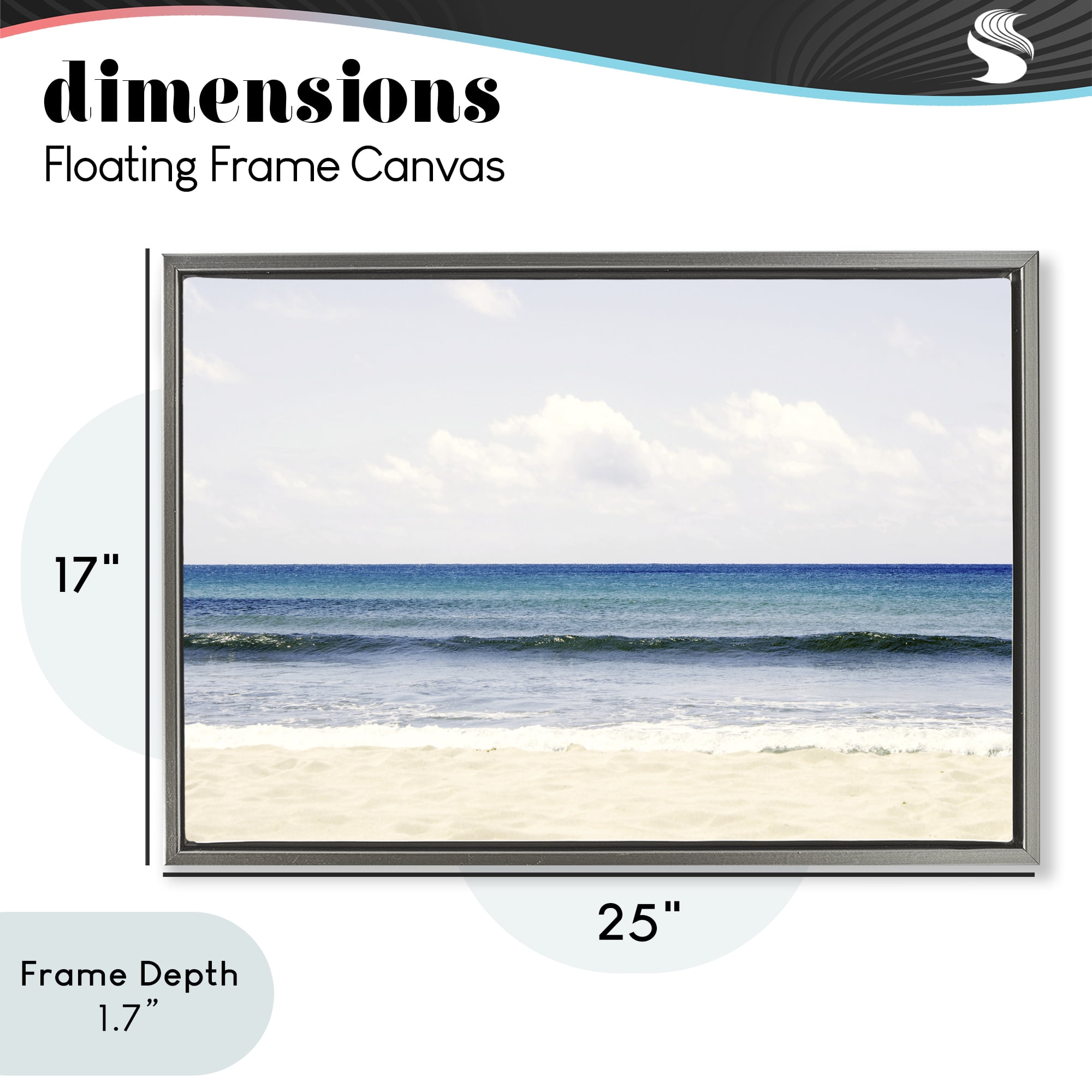 Stupell Industries Summer Seaside Escape Gray Framed Floater Canvas Wall Art, design by Gemma Bardot