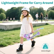 BELEEV Scooter for Kids Ages 6-12, two wheel Kick Scooter for Girls and Boys, Kids Scooter with Light up Wheels , Purple