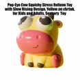 thumbnail image 2 of Pop-Eye Cow Squishy Relaxation Toy with Slow Rising Design, Yellow and Pink, for Kids and Adults, Sensory Toy, 2 of 3