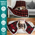thumbnail image 5 of PetAmi Dog Blanket for Bed, XL Pet Blanket Large Dogs, Fleece Furniture Couch Cover Protector Sofa Car Crate Kennel, Soft Sherpa Cat Throw Plush Reversible Washable, Twin 60x80 Checker Red, 5 of 9