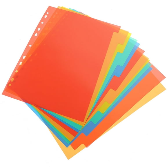 Raindrops 3 Sets Dark Red File Dividers for Office Work and School Study 11.7X8.3in